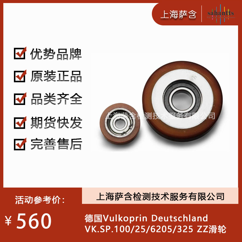 德国Vulkoprin Deutschland VK.SP.100/25/6205/325 ZZ滑轮