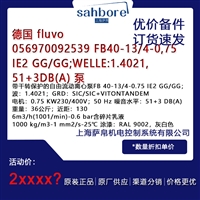 德国 fluvo 056970092539 FB40-13/4-0，75 IE2 GG/GG;WELLE:1.402151+3DBA泵