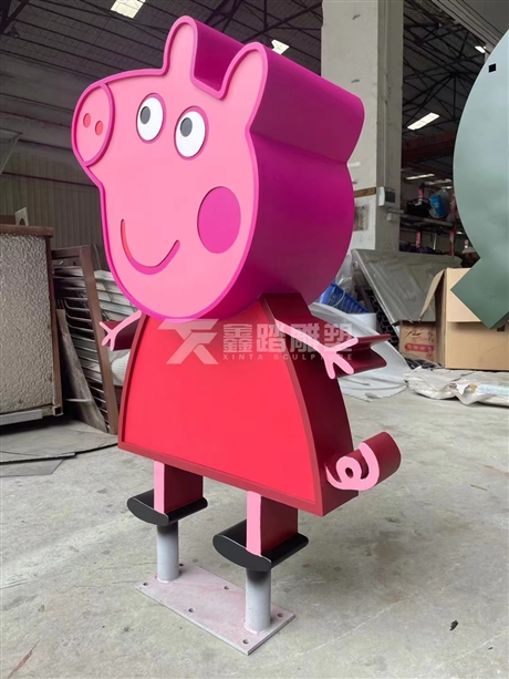 不锈钢彩绘卡通景观雕塑 不锈钢雕塑定制