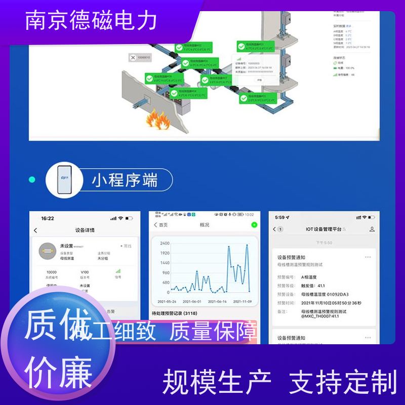 德磁电力 共箱母线 非接触式测温 拆卸式电池仓设计 多协议转换