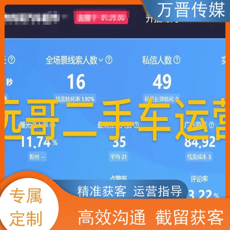 二手汽车投流全国范围  运营指导