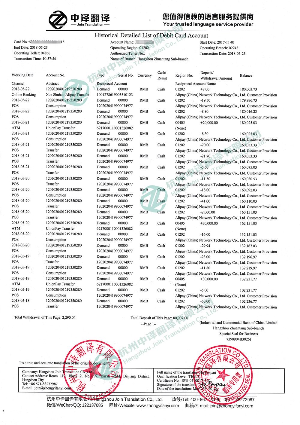中译翻译 毛里塔尼亚结婚证翻译收费标准说明