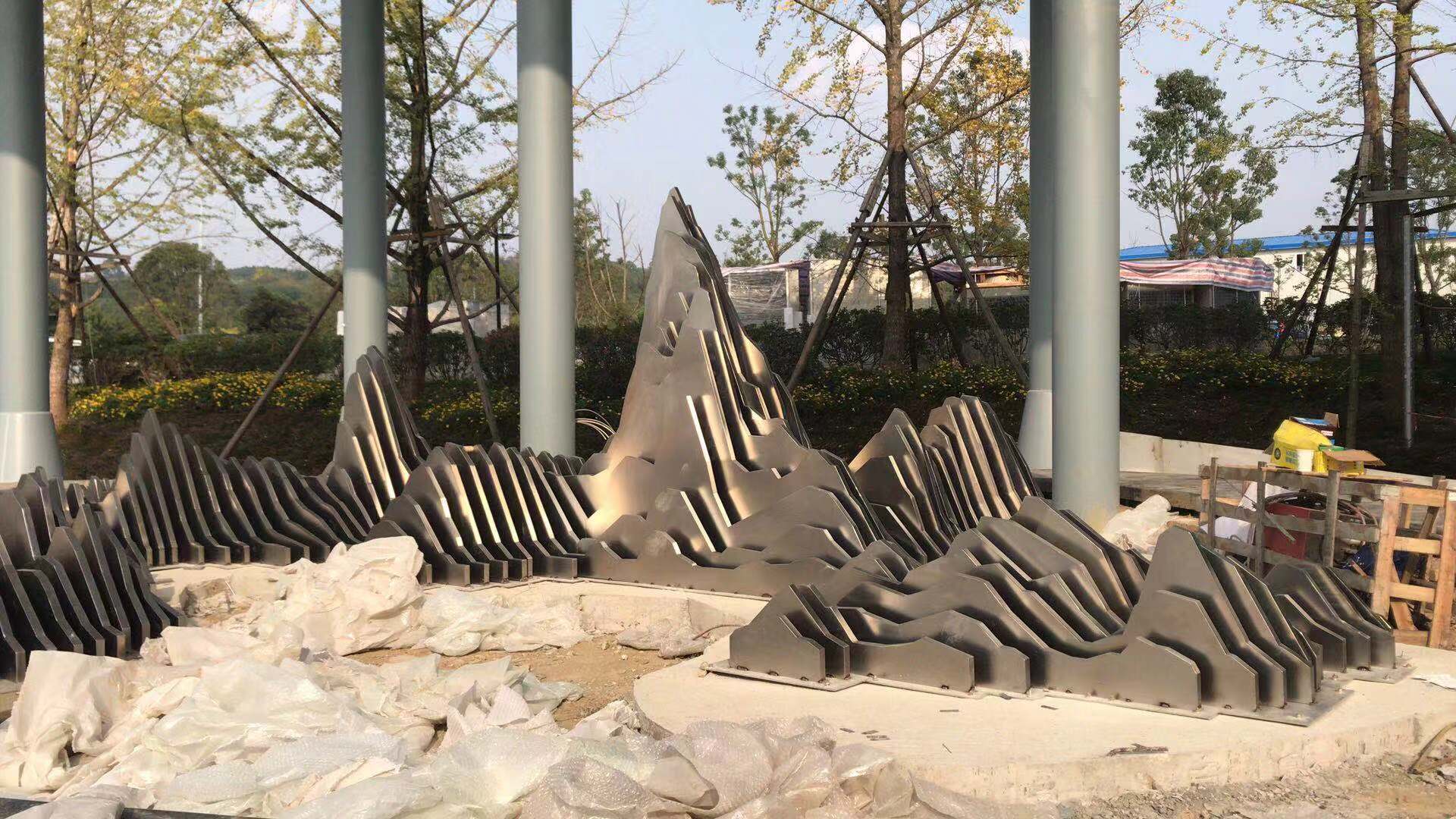 园林不锈钢假山景观雕塑 不锈钢景观雕塑定制