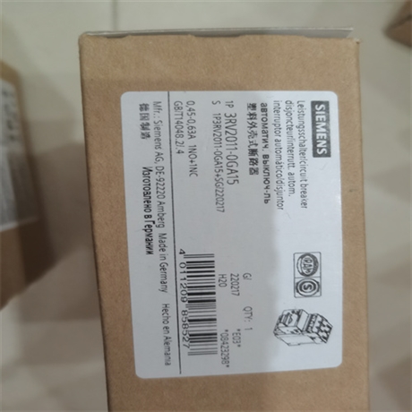 产品数据3RV6011-0KA10西门子SIEMENS断路器