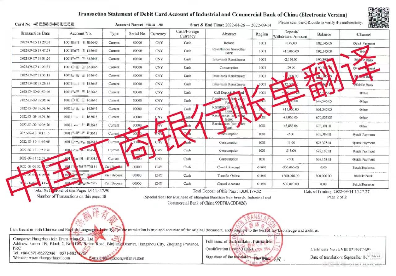 中译翻译 澳洲机动车登记证书翻译盖章收费标准