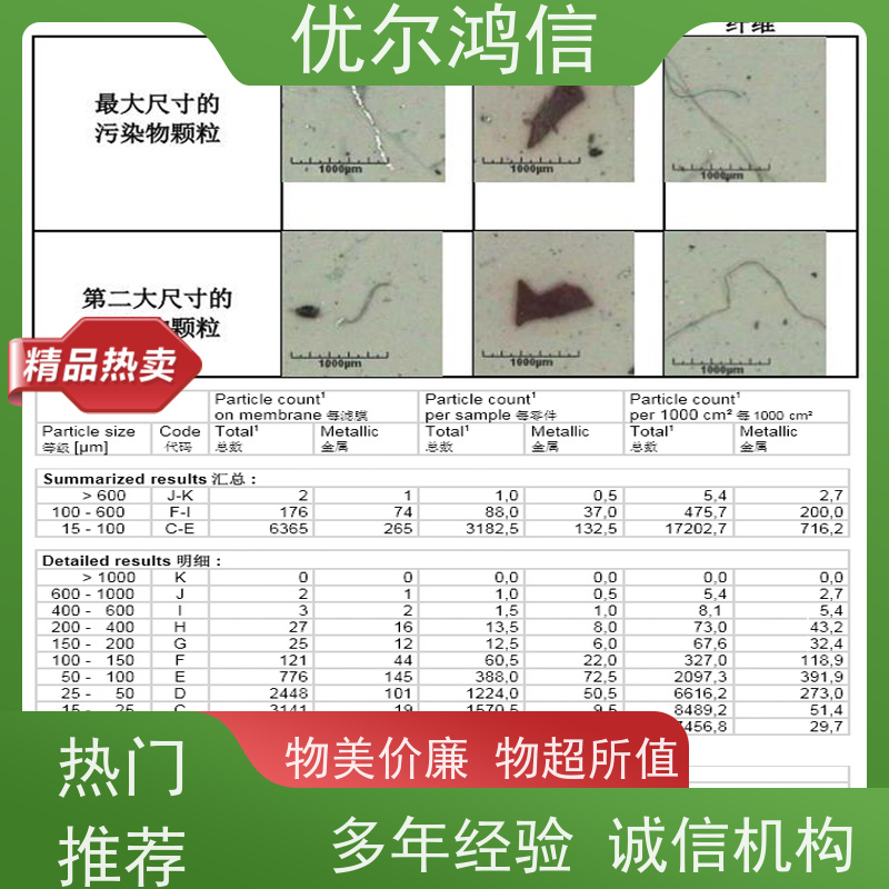 成都 零件 清洁度检测 方法