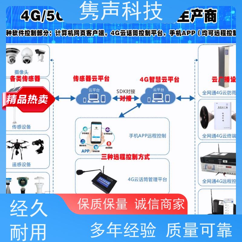 隽声 远程管控 铁塔无线广播  电脑网页端喊话 播放音乐