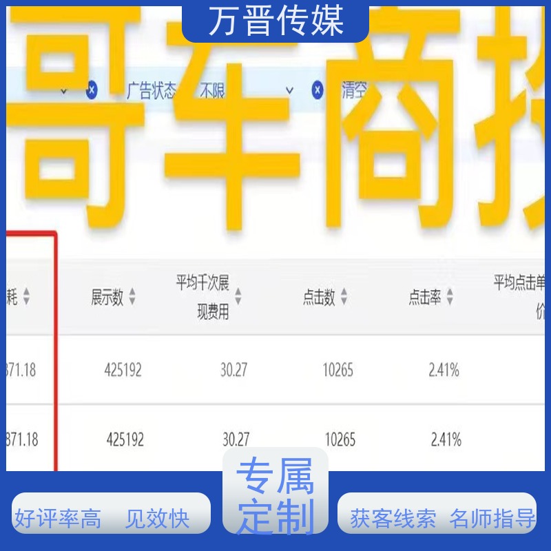 二手车巨量AD代投全国性服务  截留获客