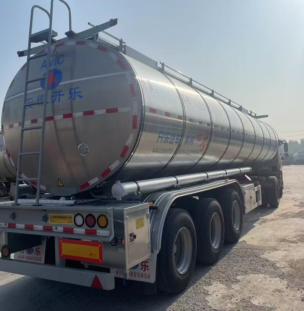 不锈钢保温加热普货食用油半挂罐车 35