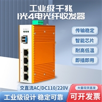 6ES605GB 工业级千兆1光4电交直流110/220V光纤收发器光电转换器