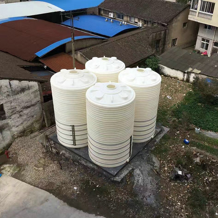 50立方加厚PE储罐 白色化工圆桶 50吨塑料水塔 30mm壁厚 耐酸碱