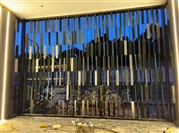 室内不锈钢格栅 不锈钢屏风隔断定制