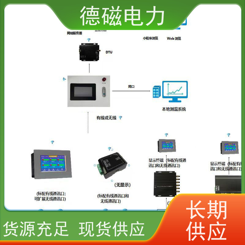 德磁电力电容器开关柜荧光温度探头解调仪 可靠性高 