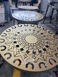 不锈钢金属挂盘 不锈钢背景装饰墙挂盘定制