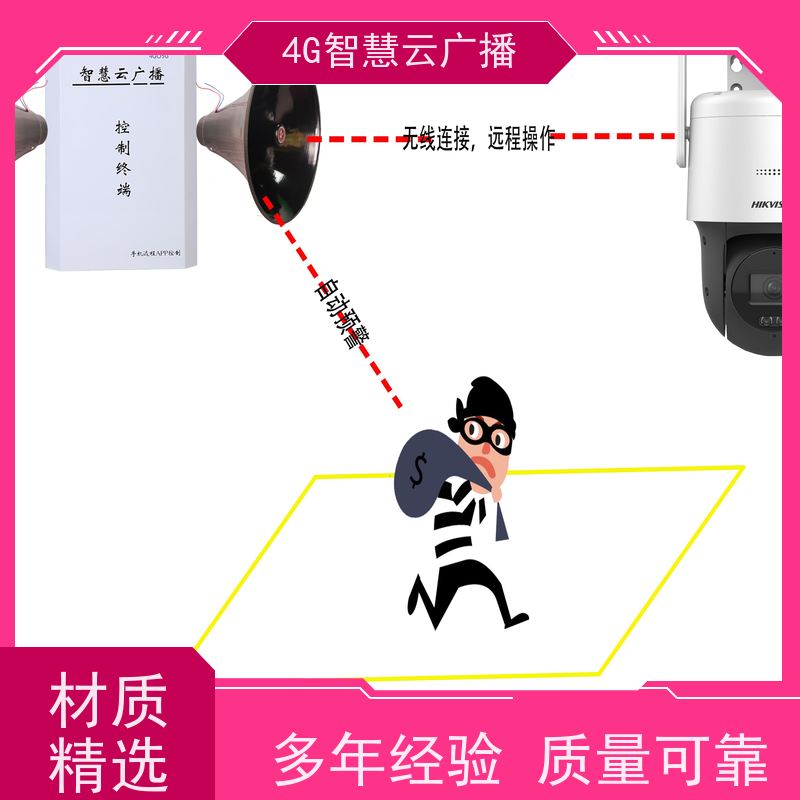 隽声4G无线音柱云广播村村通无线广播IP网络音柱智能远程应急音响