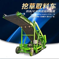 牛场横移式电动取草机 高空自动抓料机 滚刀式铲面整齐铲草机