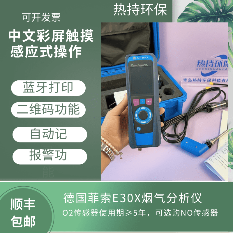 检测烟气排放调节  锅炉燃烧效率及供暖系统 德国菲索E30X烟气分析仪