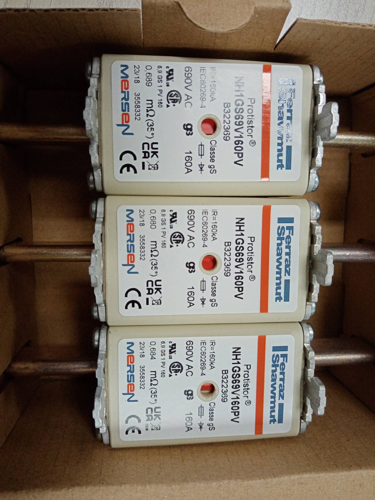 法雷FERRAZ现货熔断器NH3GG50V425 B216201罗兰进口正品