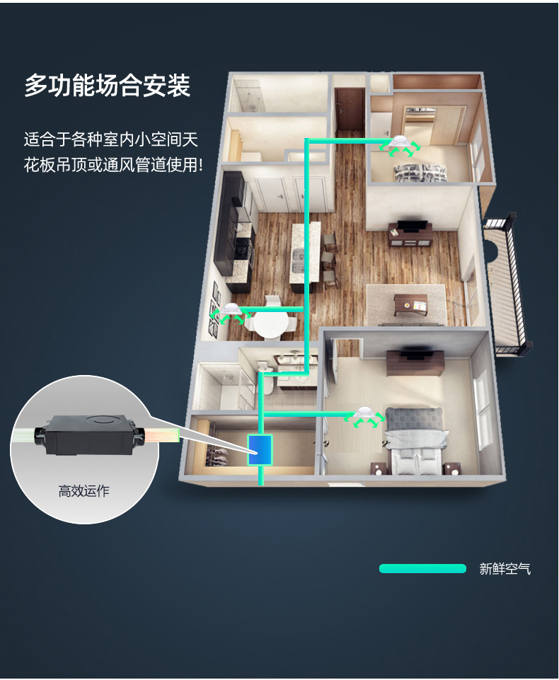 北京绿岛风薄型除霾新风机I新风净化系统DGT25-56H