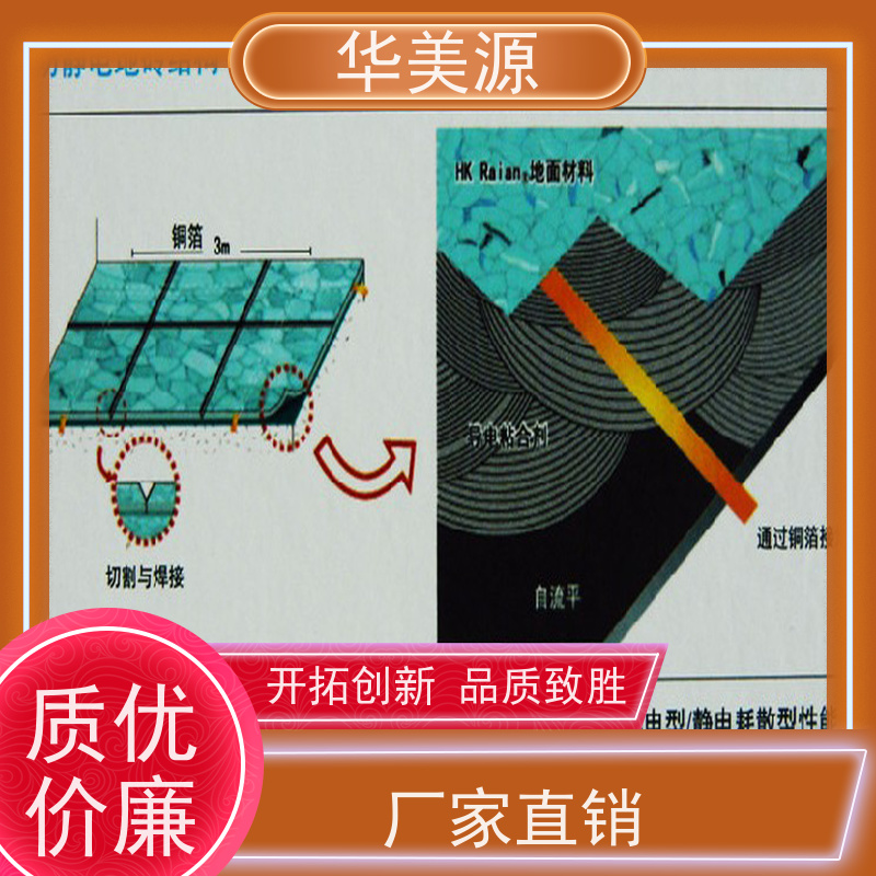 华美源 无尘车间专用 片材静电地板胶 安装拼接简单 供应