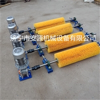 化工钢厂输送机毛刷式清扫器  被动滚刷清扫器  尼龙毛刷