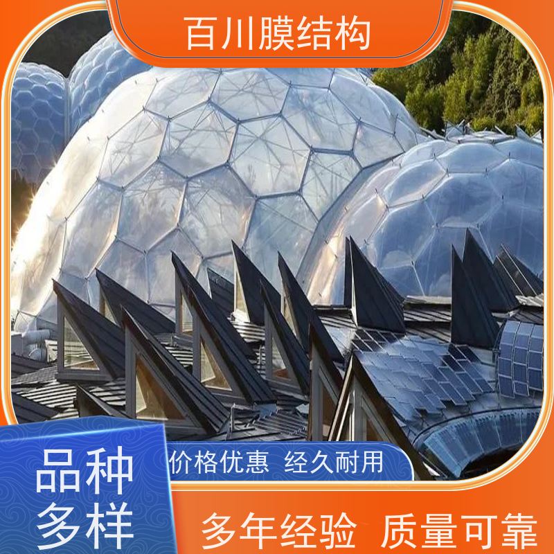 百川膜结构 ETFE膜材加工 膜结构游乐园结构轻巧 造型别致