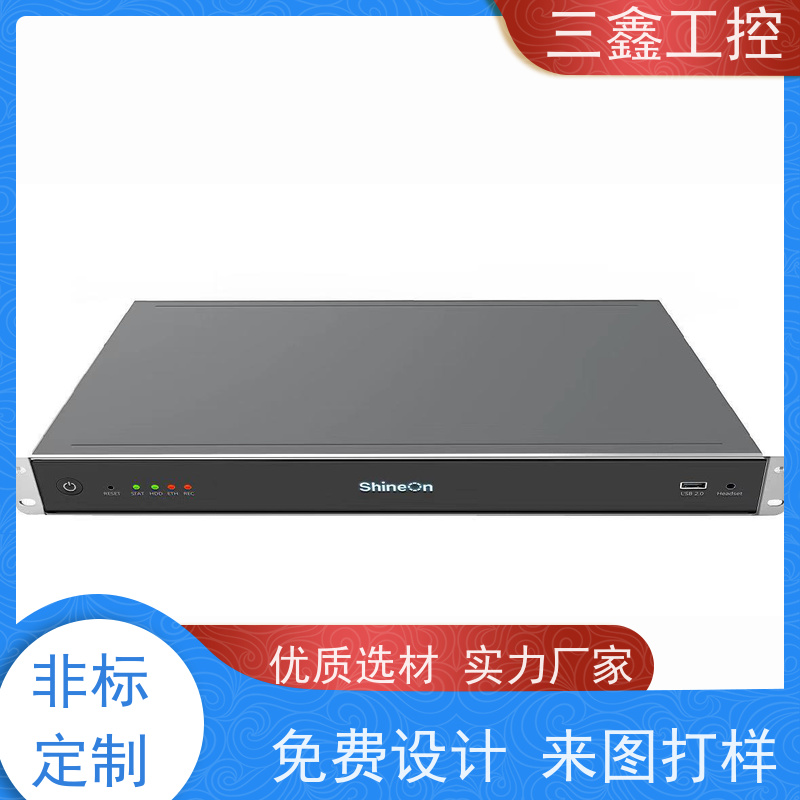 非标定制1U2U3U4U通讯不锈钢机箱 钣金外壳加工 表面阳极氧化 烤漆 