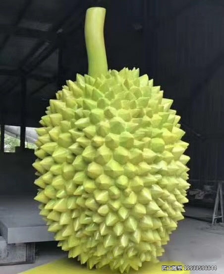 玻璃钢植物造型仿真榴莲落地雕塑