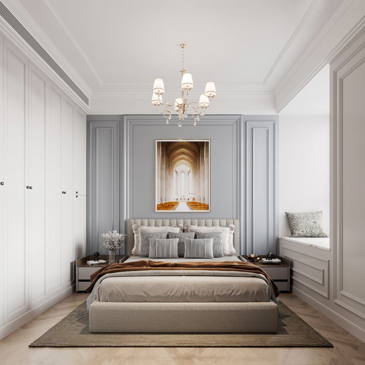 一棵树家居 美式别墅大宅 原木定制家具 环保水性漆涂装更健康