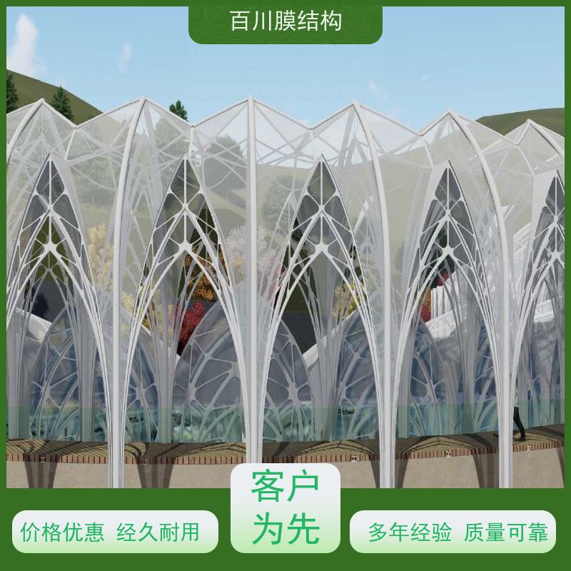 百川膜结构 球场膜结构 膜结构电动车棚厂家直销 结实耐用
