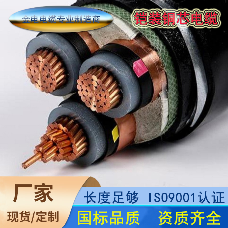 YJV22电力电缆 矿用电缆线 高压铜芯耐用铠装控制电缆 4+1芯