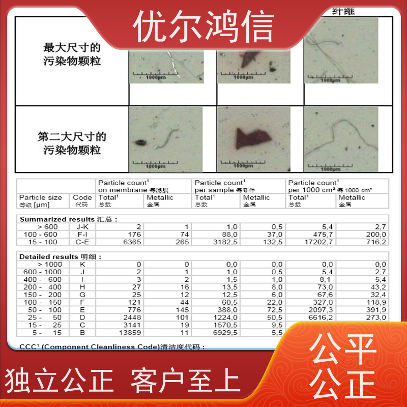 重庆 颗粒物 清洁度检测 标准