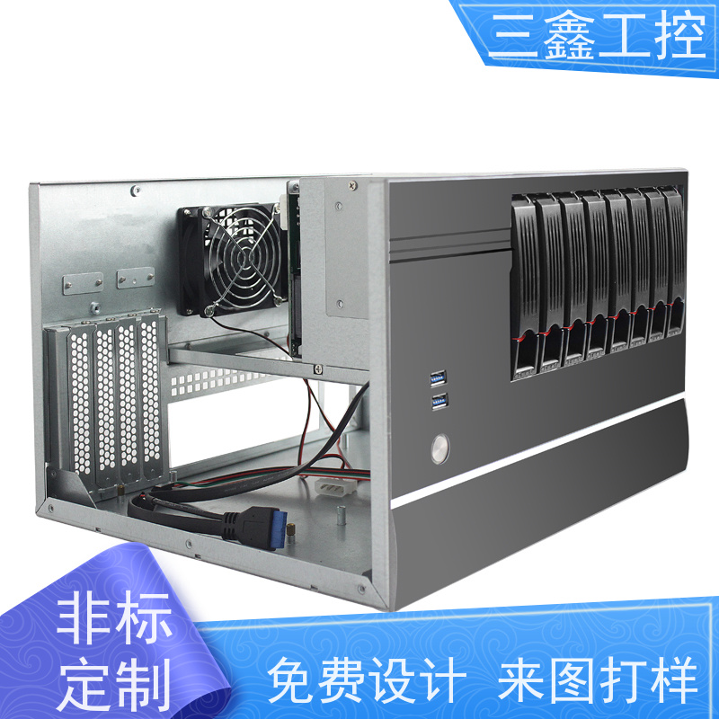 非标定制上架式工业铝机箱 螺丝机外罩  多硬盘位 TY-4UX喷塑工艺