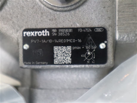 德国REXROTH力士乐R900580381 PV7-1A/10-14RE01MC0-16 叶片泵