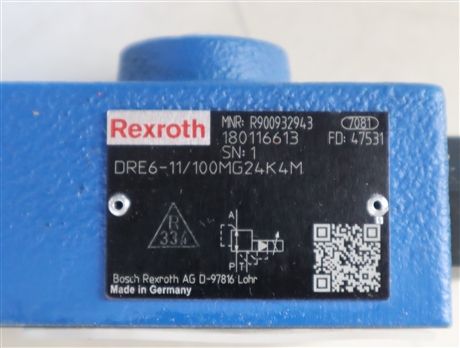 R900932943 DRE6-1X/100MG24K4M 德国力士乐REXROTH减压阀