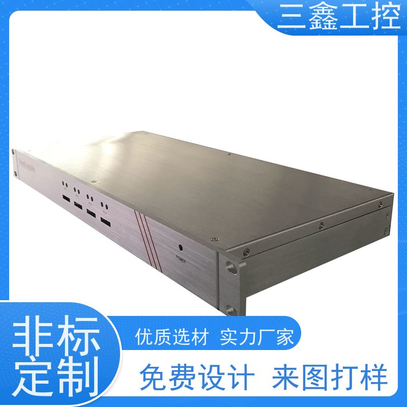 深 圳三鑫1U电力通讯工业机箱 螺丝机外壳  表面阳极氧化 烤漆 