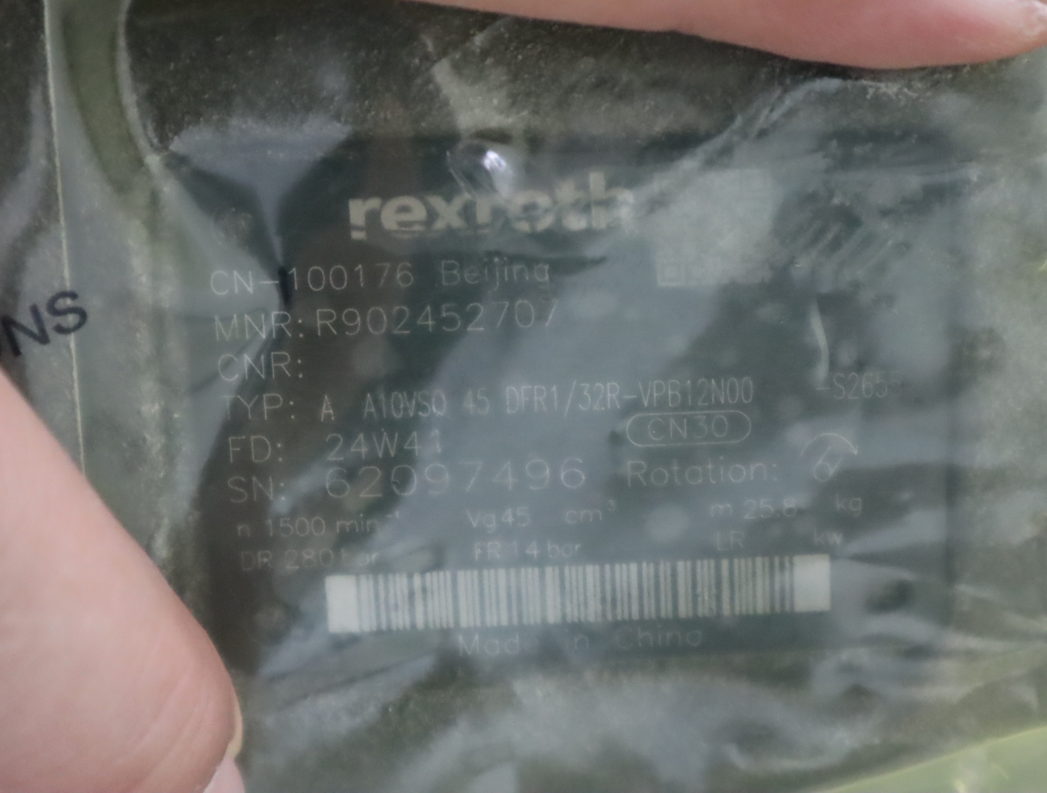 R902452707 AA10VSO45DFR1/32R-VPB12N00-S2655