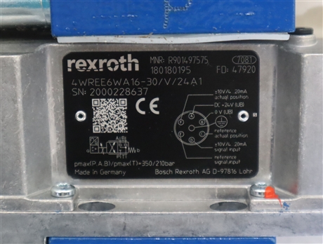 R901497575 4WREE6WA16-3X/V/24A1 德国力士乐REXROTH比例阀