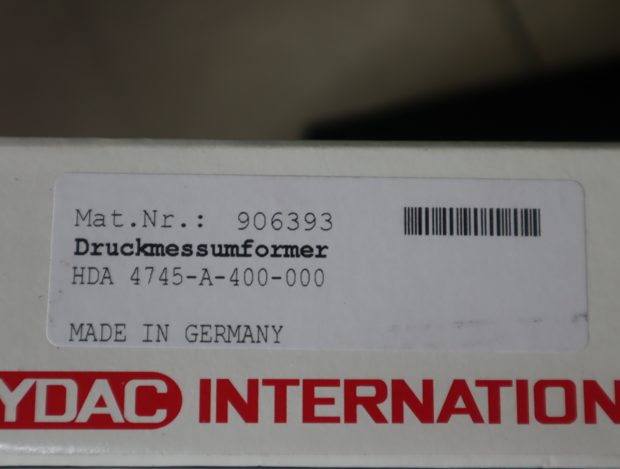 HDA4745-A-400-000 906393 德国贺德克HYDAC压力温度传感器