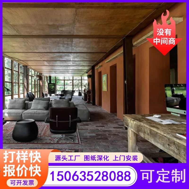 江河金属 耐候钢景墙灯箱  可上门安装 做锈固膜