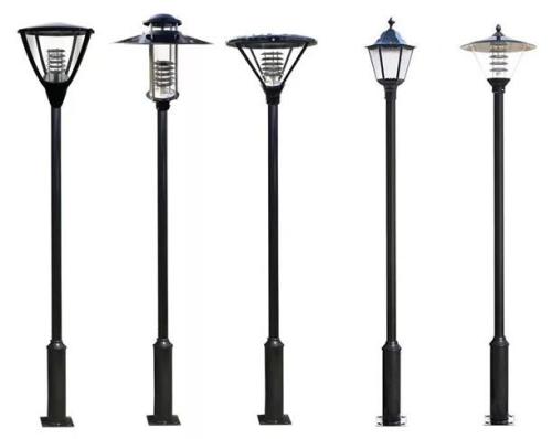 新中式复古景观灯柱定制奶白色亚克力五金庭院灯方形1.5米LED灯