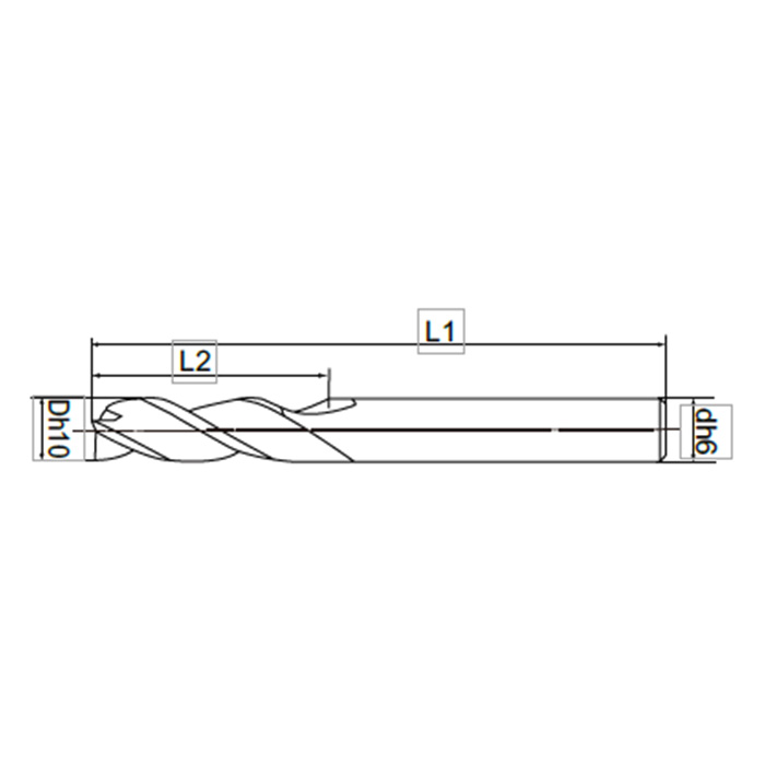 硬质合金3刃平头立铣刀(标准型)