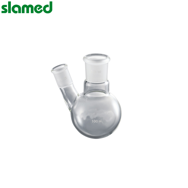 SLAMED 玻璃双口烧瓶 250ml 内管磨口24/40 侧管磨口19/38